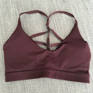 Nike Maroon Strappy Sports Bra